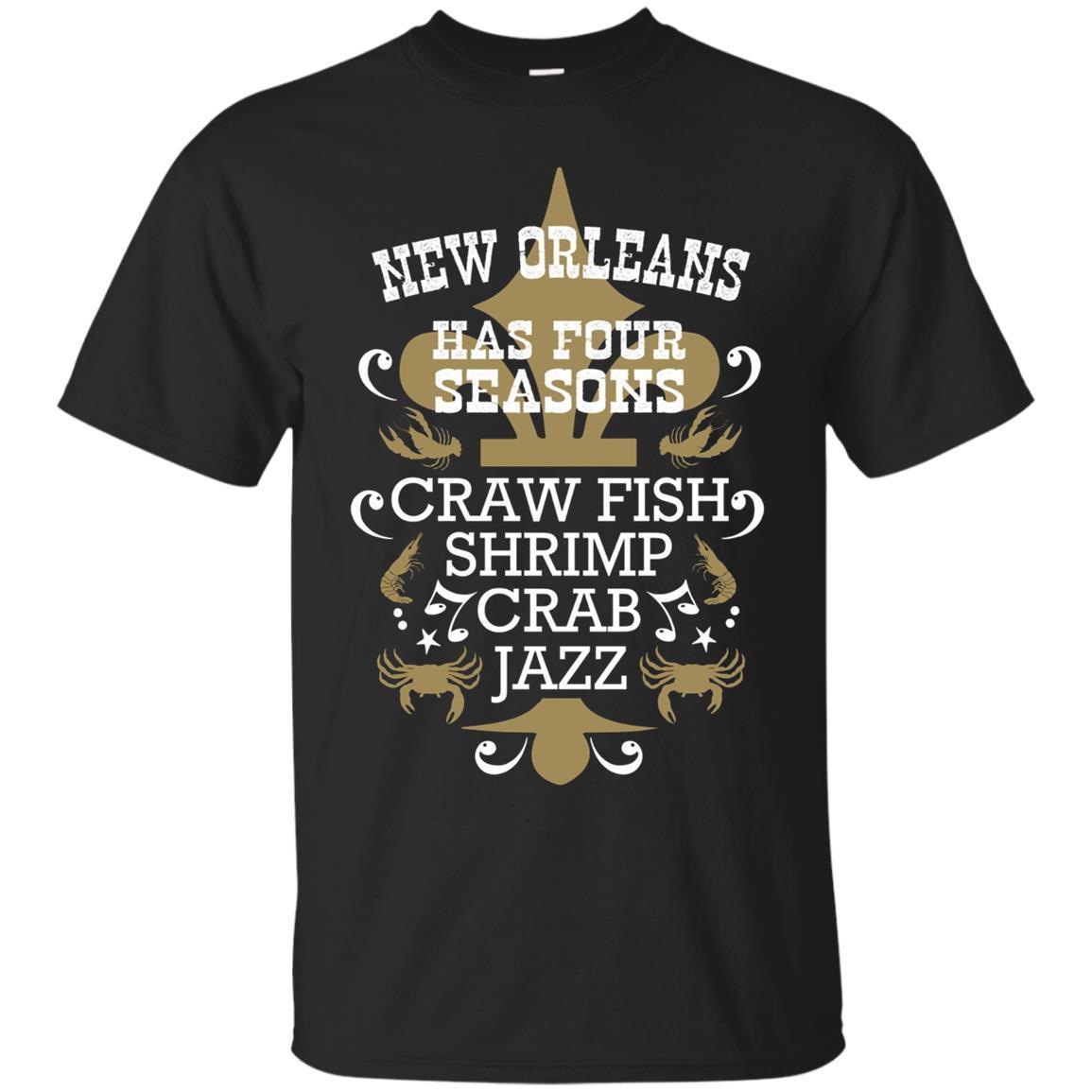 New Orleans: Crawfish Shrimp Crab Jazz Mardi Gras T-shirt