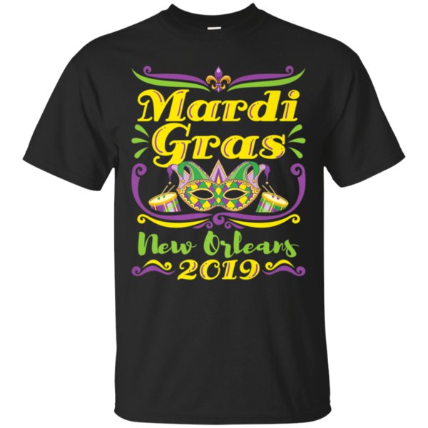 New Orleans Mardi Gras Shirt 2019 Mask Drums Cotton Shirt New Orleans Mardi Gras Shirt 2019 Mask Drums Cotton Shirt