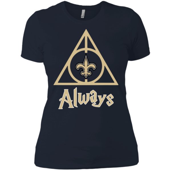 New Orleans Saints Always Harry Potter Deathly Hallows Ladies’ Boyfriend Shirt 1 » Cool Gifts for You - Mfamilygift New Orleans Saints Always Harry Potter Deathly Hallows Ladies’ Boyfriend Shirt 1
