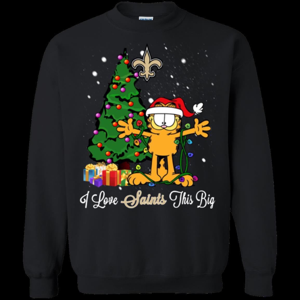 New Orleans Saints Garfield Ugly Christmas Sweaters T Shirt Hoodies Sweatshirt New Orleans Saints Garfield Ugly Christmas Sweaters T Shirt Hoodies Sweatshirt