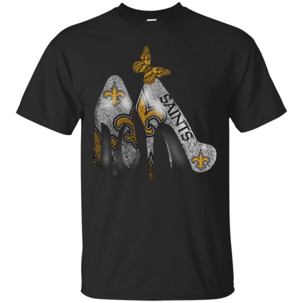 New Orleans Saints Rhinestone High Heels Shirt Cotton Shirt