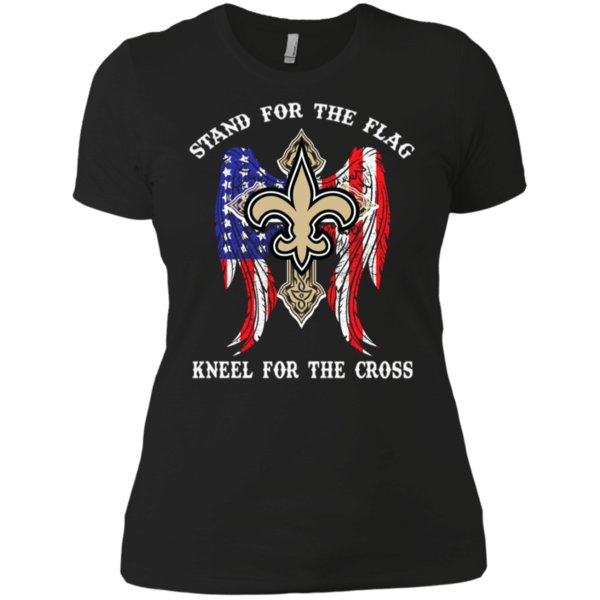 New Orleans Saints Stand For The Flag, Kneel For The Cross T Shirt Ladies Boyfriend Shirt New Orleans Saints Stand For The Flag, Kneel For The Cross T Shirt Ladies Boyfriend Shirt