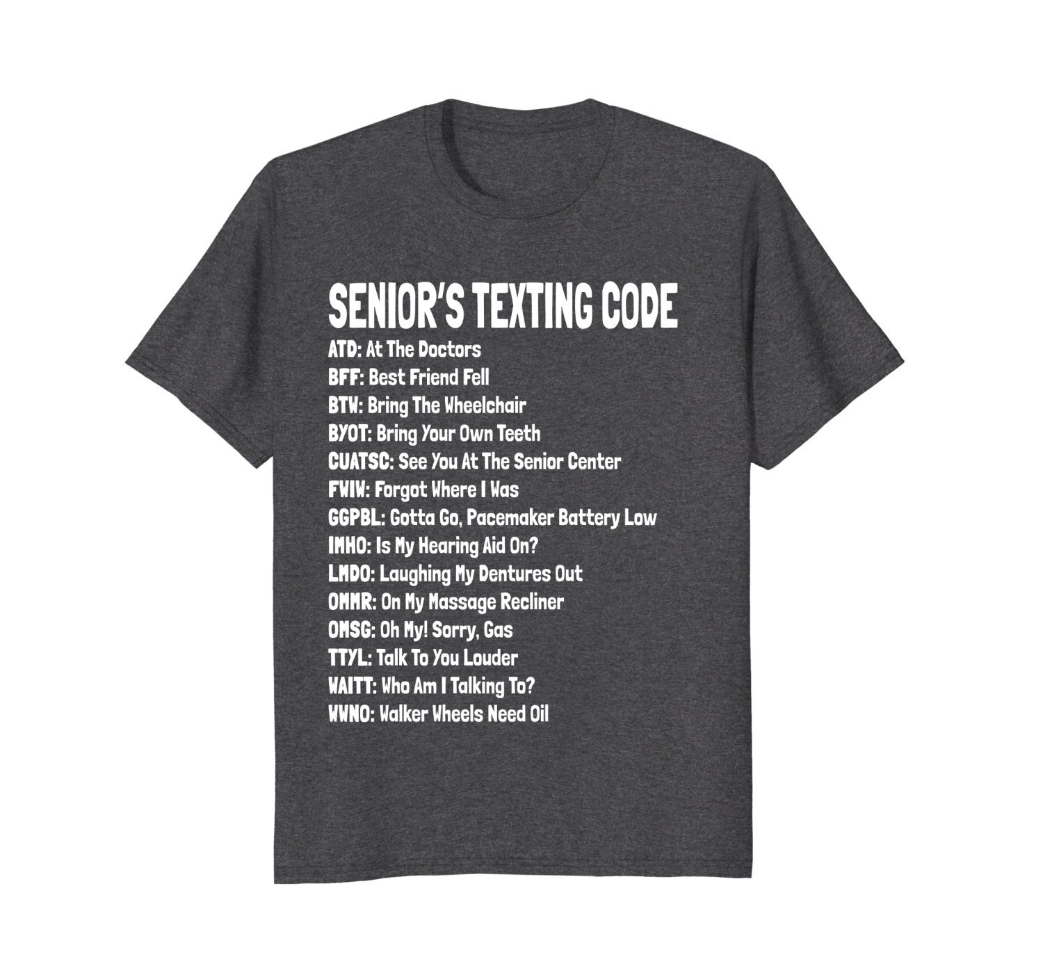 Funny Senior Citizen’s Texting Code T Shirt Gift 3 » Cool Gifts for You - Mfamilygift Funny Senior Citizen’s Texting Code T Shirt Gift 3