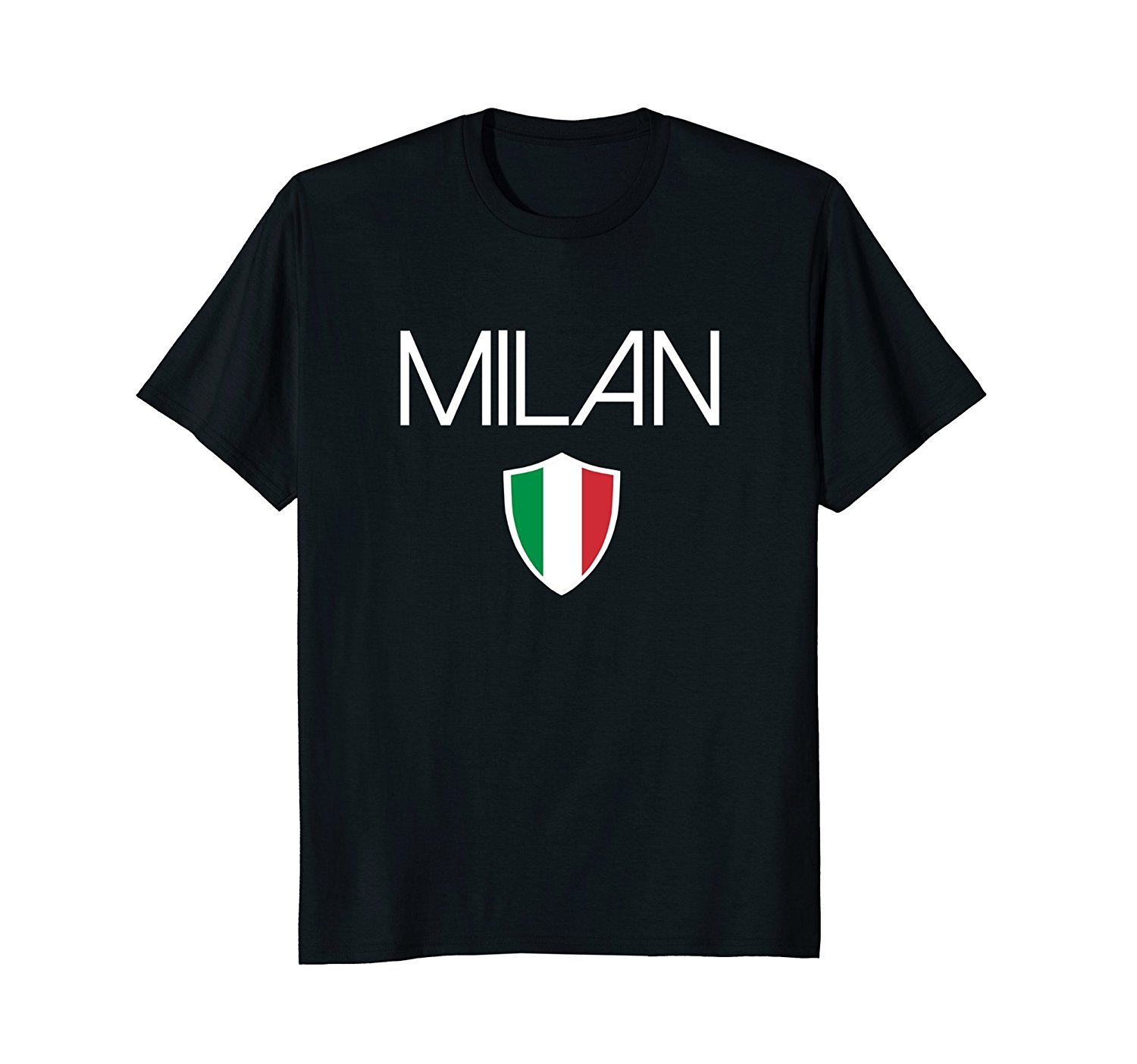 Milan T-Shirt Italian flag Milano Italy soccer souvenir tee