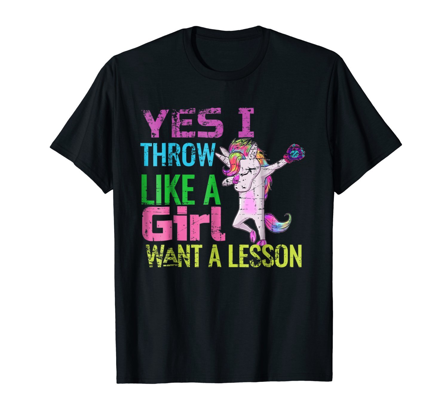 Softball Unicorn Dabbing T Shirt For Girl Vintage Keep Up