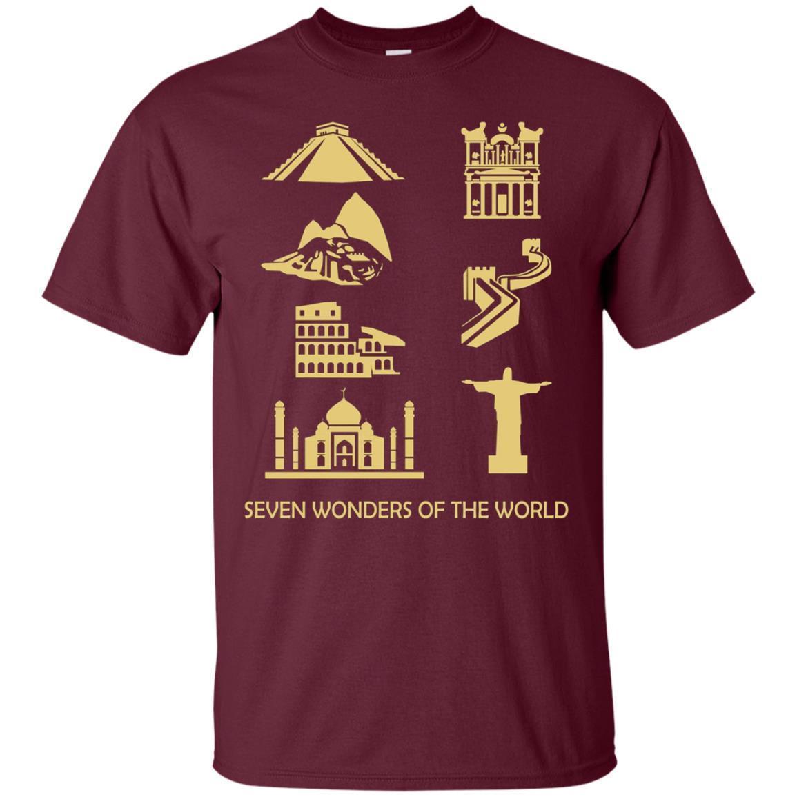 New Seven Wonders Of The World Geography T-shirt 2 » Cool Gifts for You - Mfamilygift New Seven Wonders Of The World Geography T-shirt 2