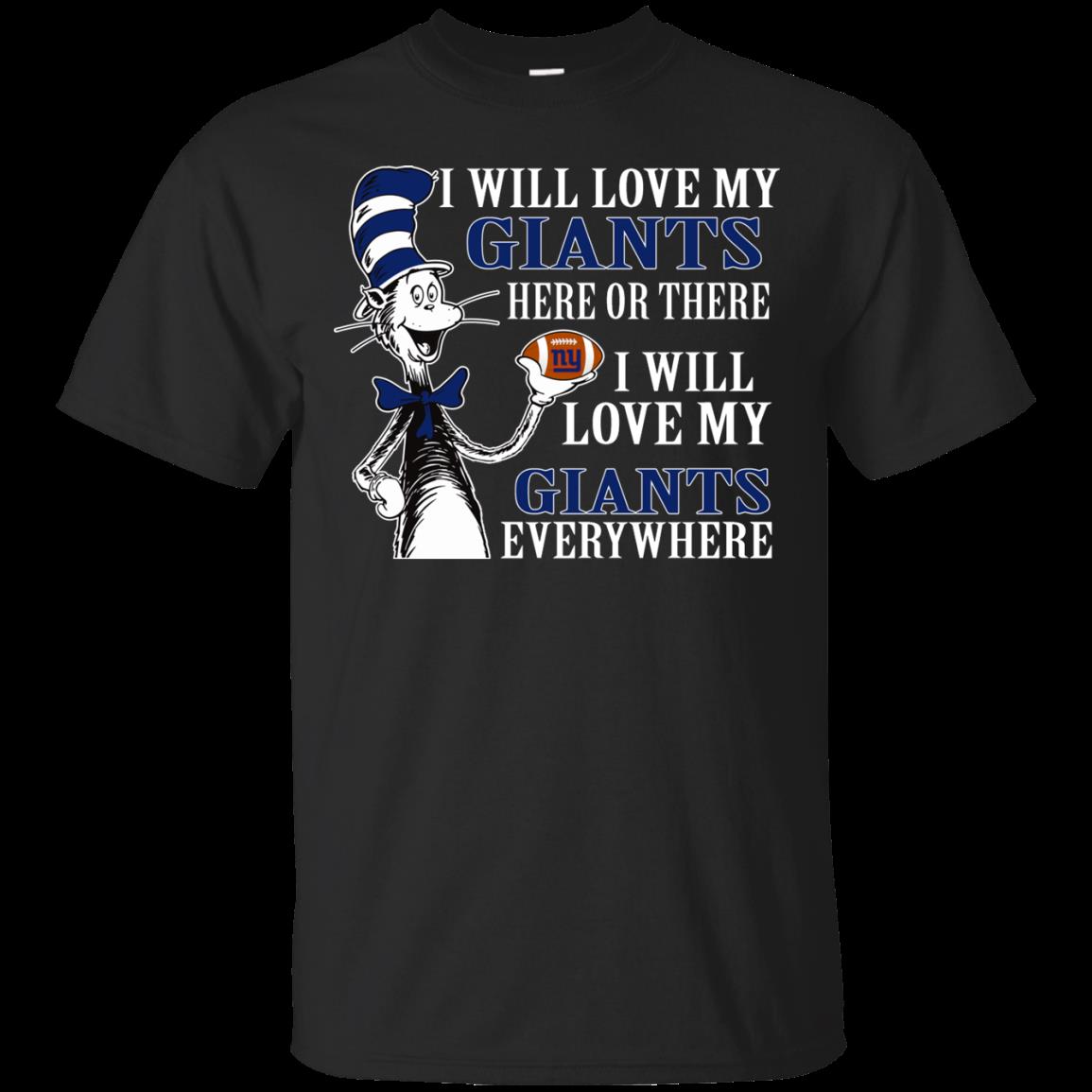 New York Giants Dr. Seuss Shirts I Will Love Everywhere
