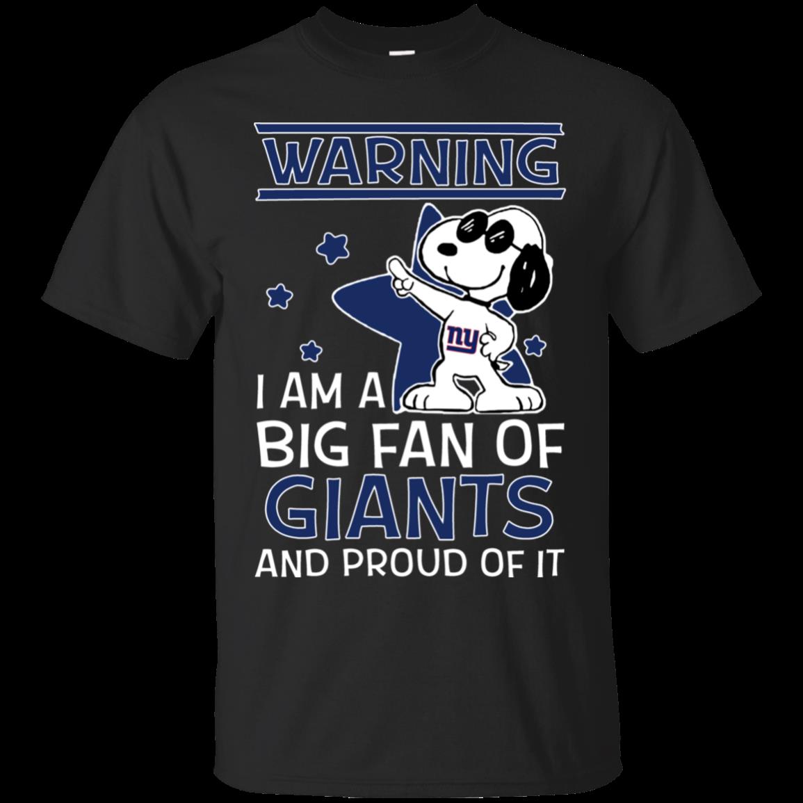 New York Giants Snoopy Shirts Warning I Am A Big Fan New York Giants Snoopy Shirts Warning I Am A Big Fan