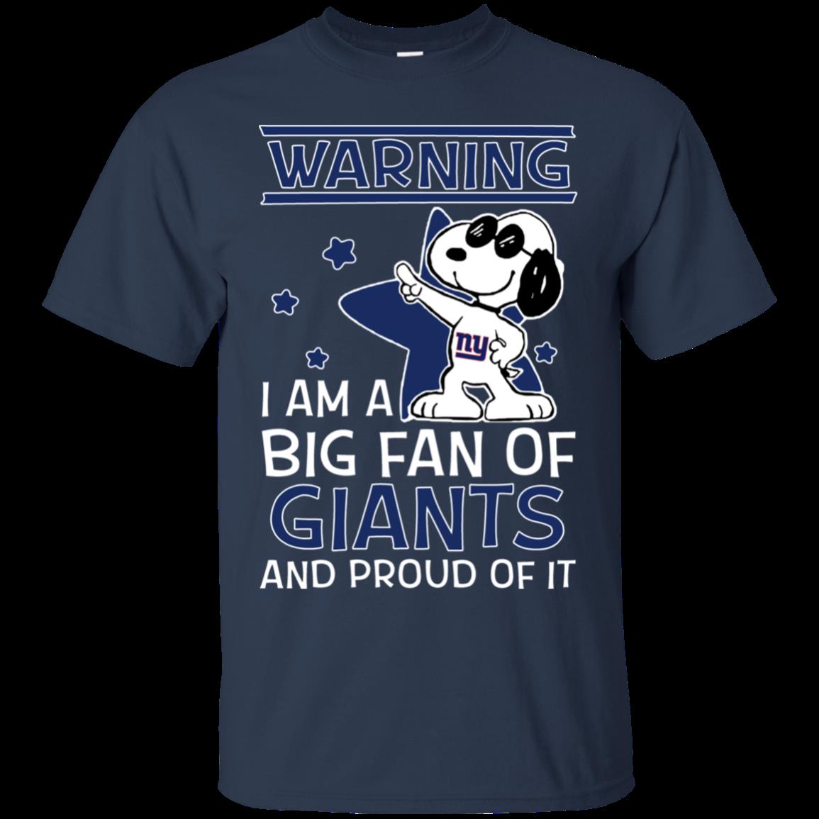 New York Giants Snoopy Shirts Warning I Am A Big Fan 1 » Cool Gifts for You - Mfamilygift New York Giants Snoopy Shirts Warning I Am A Big Fan 1