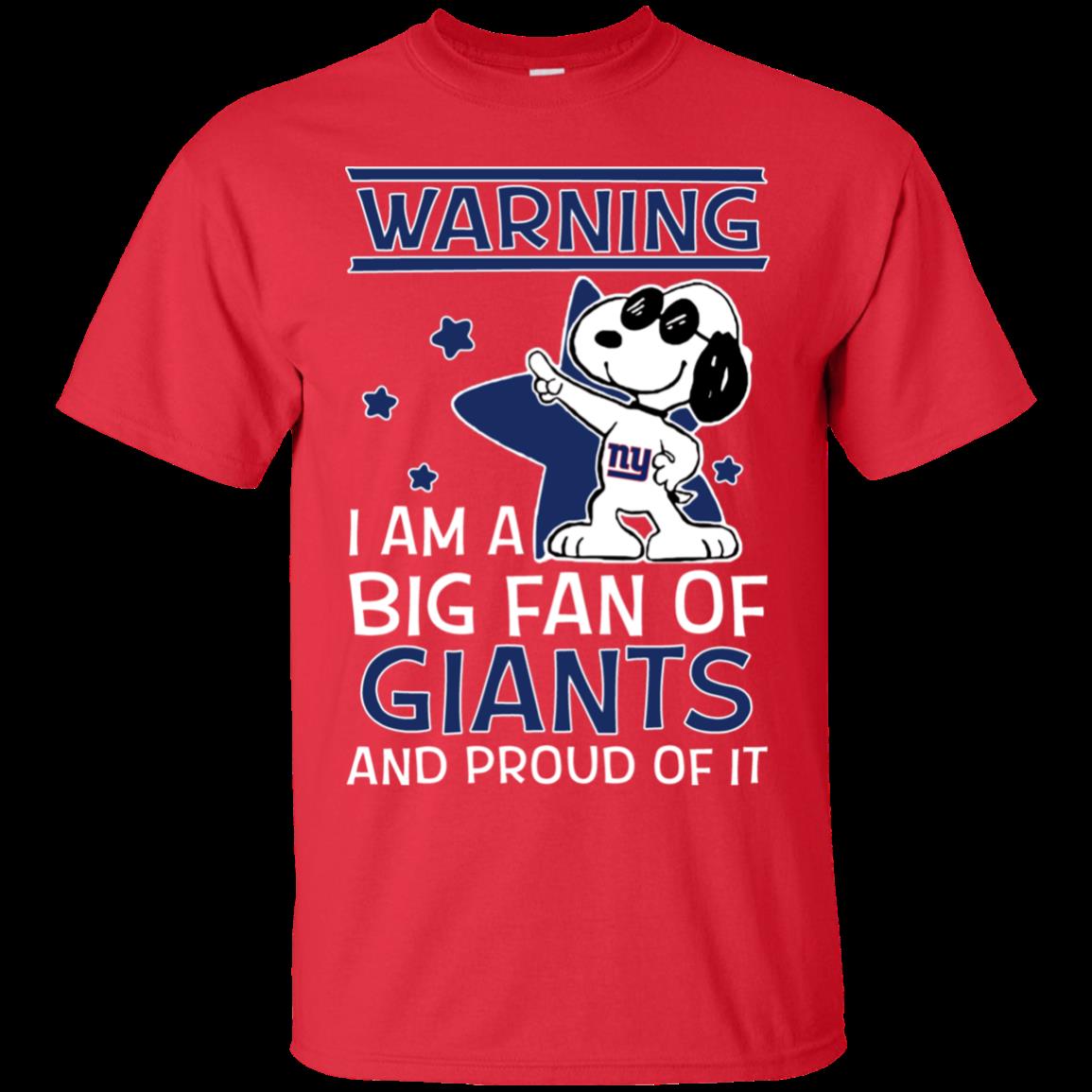 New York Giants Snoopy Shirts Warning I Am A Big Fan 2 » Cool Gifts for You - Mfamilygift New York Giants Snoopy Shirts Warning I Am A Big Fan 2