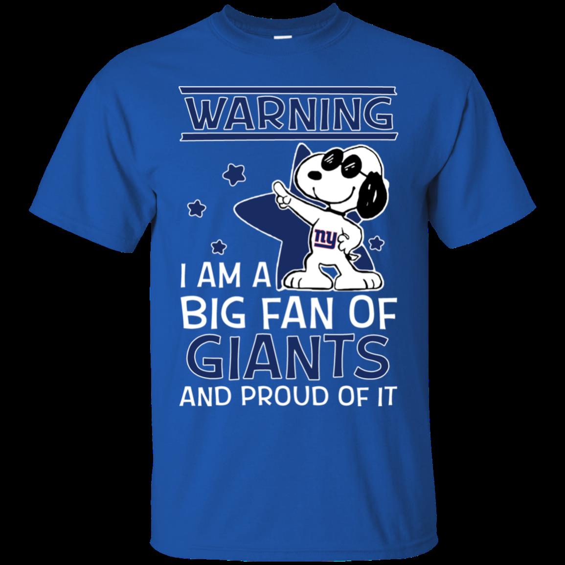 New York Giants Snoopy Shirts Warning I Am A Big Fan 3 » Cool Gifts for You - Mfamilygift New York Giants Snoopy Shirts Warning I Am A Big Fan 3