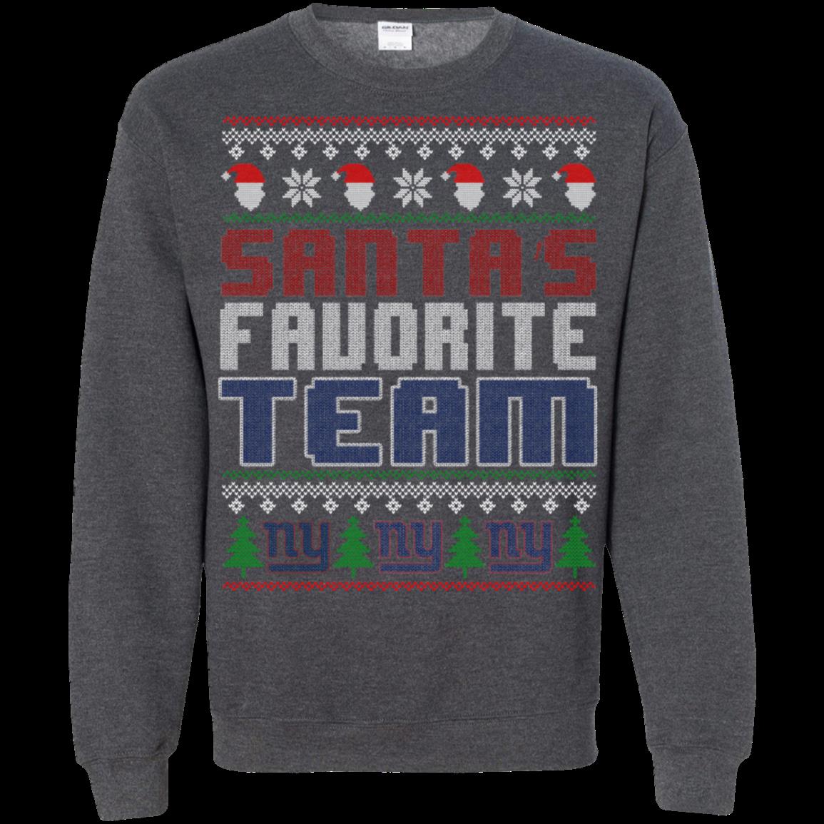 New York Giants Ugly Christmas Sweater Santa Favorite Team 2 » Cool Gifts for You - Mfamilygift New York Giants Ugly Christmas Sweater Santa Favorite Team 2