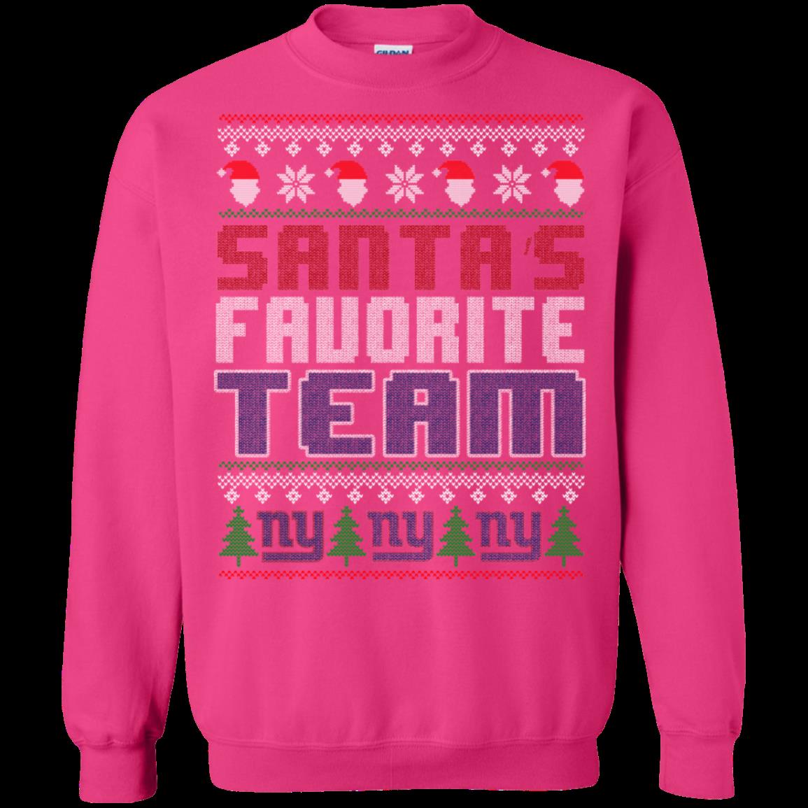 New York Giants Ugly Christmas Sweater Santa Favorite Team 3 » Cool Gifts for You - Mfamilygift New York Giants Ugly Christmas Sweater Santa Favorite Team 3