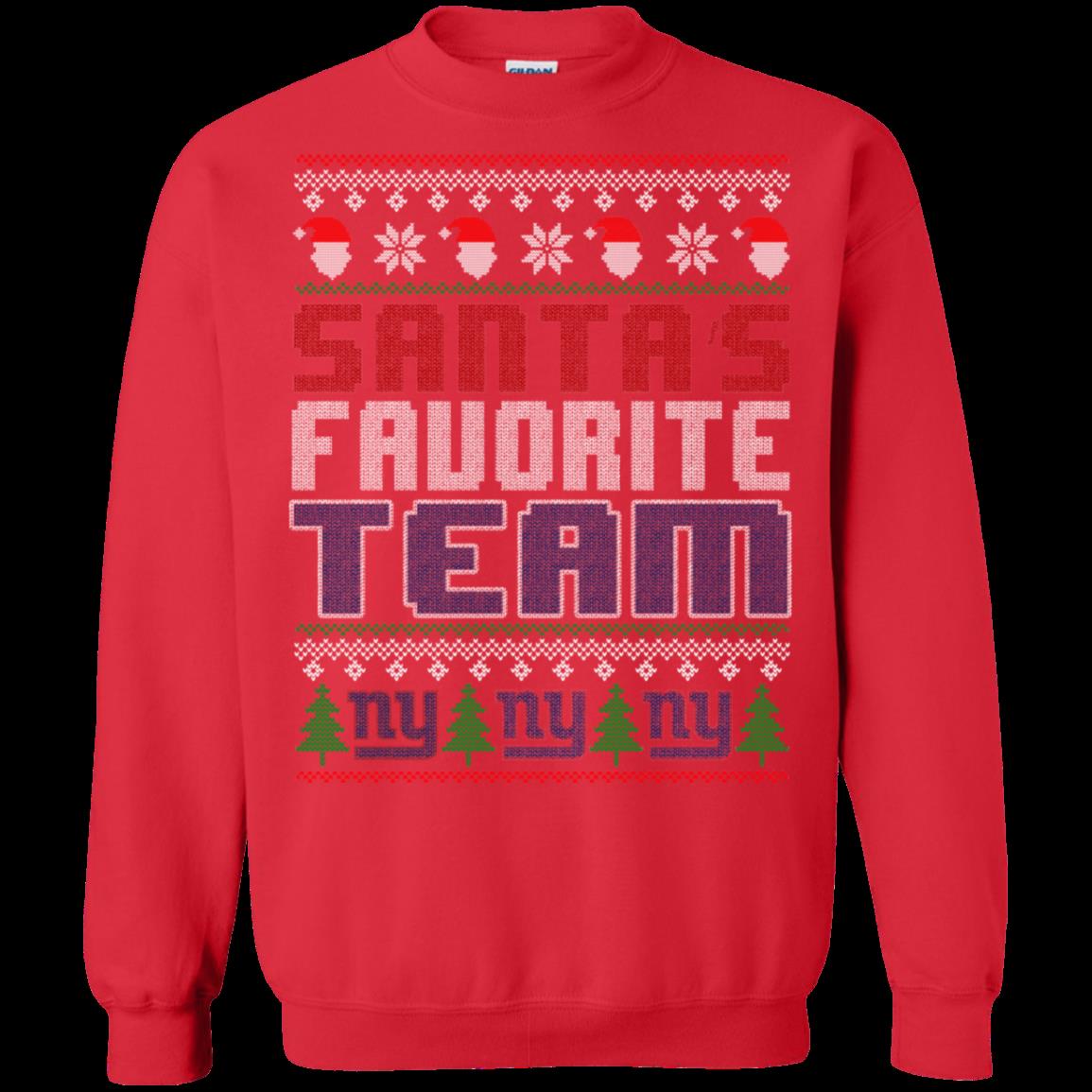 New York Giants Ugly Christmas Sweater Santa Favorite Team 4 » Cool Gifts for You - Mfamilygift New York Giants Ugly Christmas Sweater Santa Favorite Team 4
