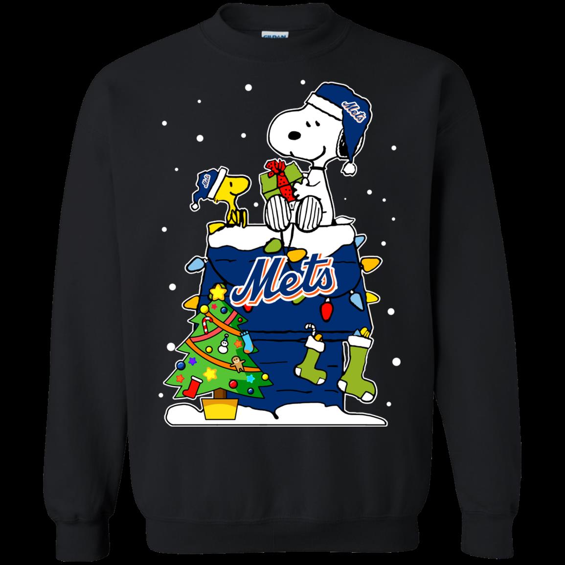 New York Mets Ugly Christmas Sweaters Snoopy Hoodies Sweatshirts