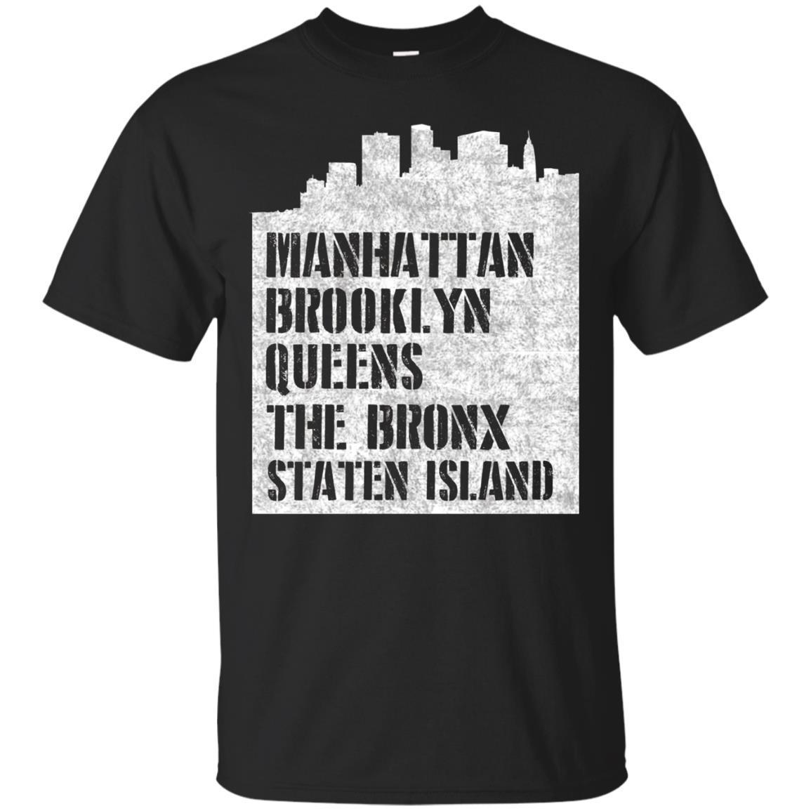 New York Tshirt The 5 Boroughs Manhattan Brooklyn New York Tshirt The 5 Boroughs Manhattan Brooklyn
