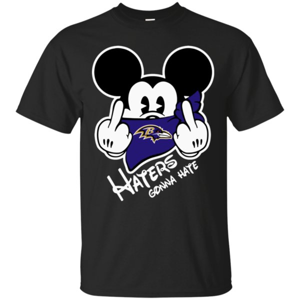 Nfl Baltimore Ravens Haters Gonna Hate Mickey Mouse Shirt Cotton Shirt