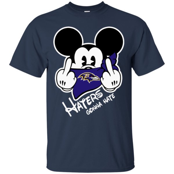 Nfl Baltimore Ravens Haters Gonna Hate Mickey Mouse Shirt Cotton Shirt 1 » Cool Gifts for You - Mfamilygift Nfl Baltimore Ravens Haters Gonna Hate Mickey Mouse Shirt Cotton Shirt 1