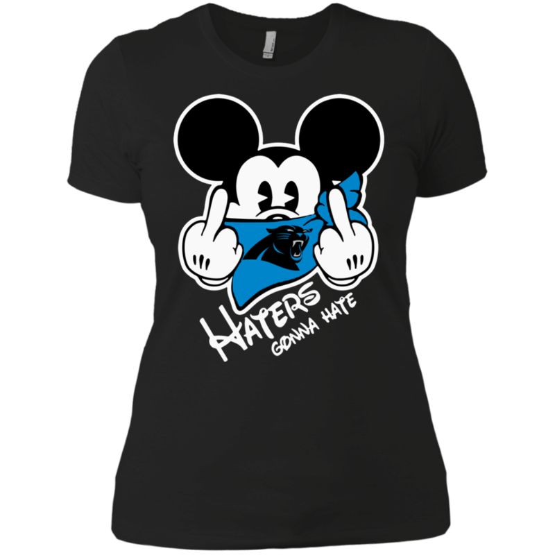 Nfl Carolina Panthers Haters Gonna Hate Mickey Mouse Shirt Ladies’ Boyfriend Shirt
