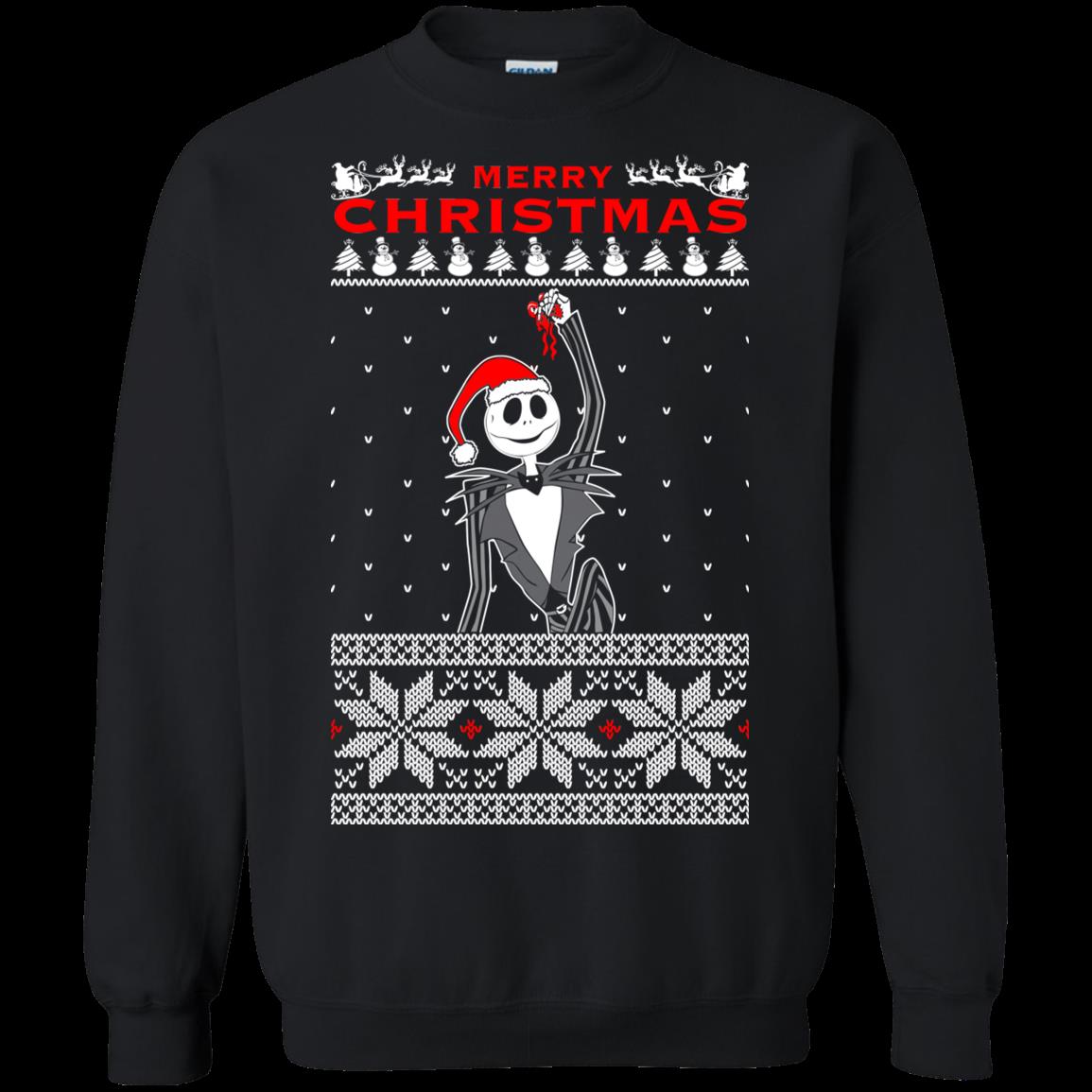 Nightmare Before Christmas Ugly Christmas Sweater Merry Christmas Jack T Shirt Hoodies Sweatshirt