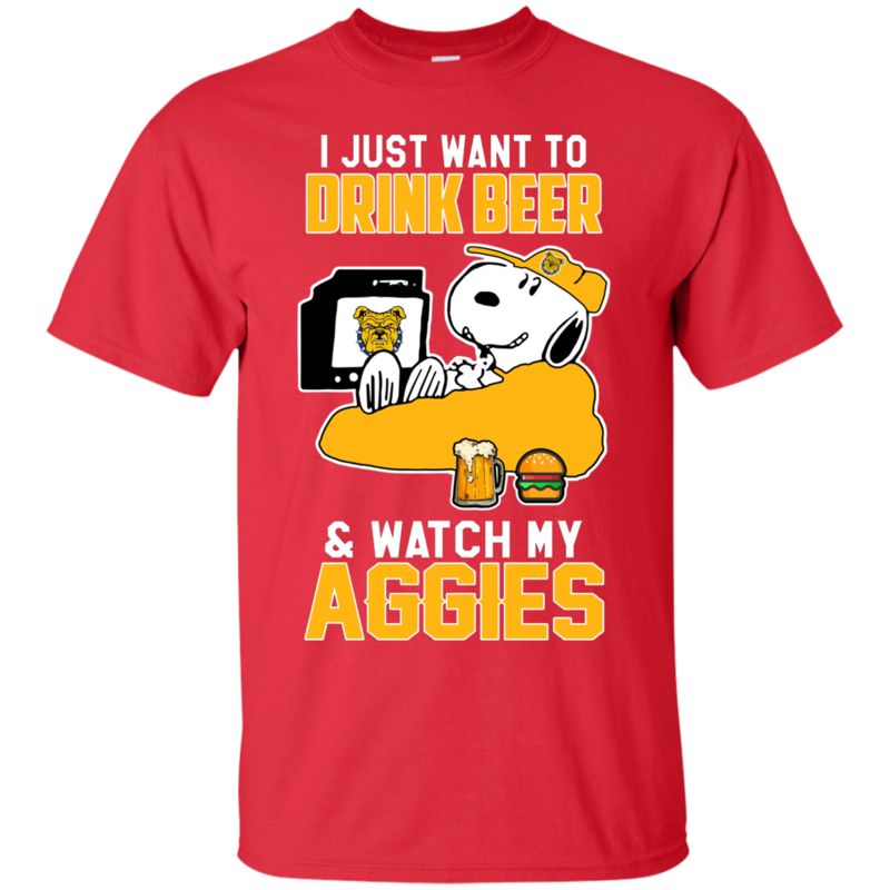North Carolina A&t Aggies Snoopy Shirts Just Want To Drink Beer & Watch 2 » Cool Gifts for You - Mfamilygift North Carolina A&t Aggies Snoopy Shirts Just Want To Drink Beer & Watch 2