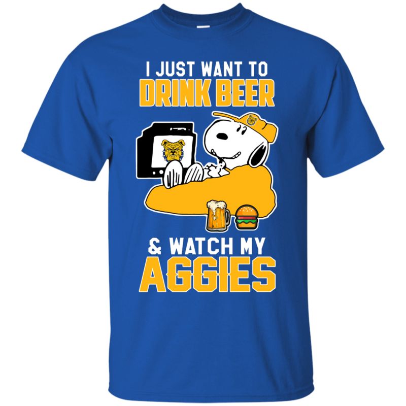 North Carolina A&t Aggies Snoopy Shirts Just Want To Drink Beer & Watch 3 » Cool Gifts for You - Mfamilygift North Carolina A&t Aggies Snoopy Shirts Just Want To Drink Beer & Watch 3