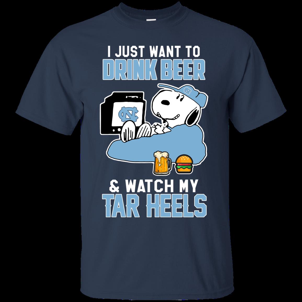 North Carolina Tar Heels Snoopy Shirts Just Want To Drink Beer & Watch 1 » Cool Gifts for You - Mfamilygift North Carolina Tar Heels Snoopy Shirts Just Want To Drink Beer & Watch 1
