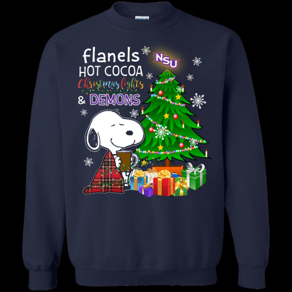 Northwestern State Demons Snoopy Ugly Christmas Sweater Flanels Hot Cocoa T Shirt Hoodies Sweatshirt 1 » Cool Gifts for You - Mfamilygift Northwestern State Demons Snoopy Ugly Christmas Sweater Flanels Hot Cocoa T Shirt Hoodies Sweatshirt 1