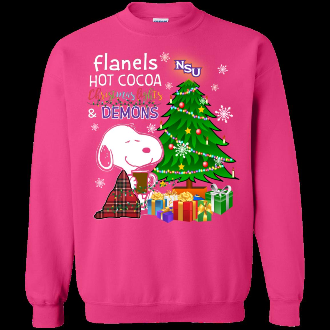 Northwestern State Demons Snoopy Ugly Christmas Sweater Flanels Hot Cocoa T Shirt Hoodies Sweatshirt 3 » Cool Gifts for You - Mfamilygift Northwestern State Demons Snoopy Ugly Christmas Sweater Flanels Hot Cocoa T Shirt Hoodies Sweatshirt 3