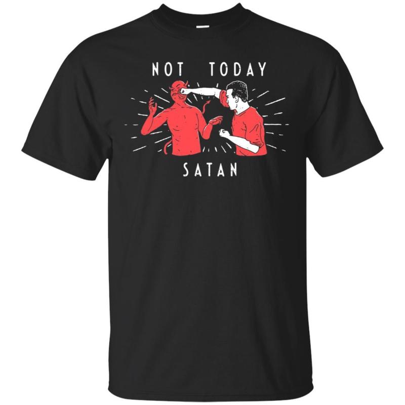 Not Today Satan Tshirt – Christian Shirt / Men, Women, Kids Not Today Satan Tshirt – Christian Shirt / Men, Women, Kids