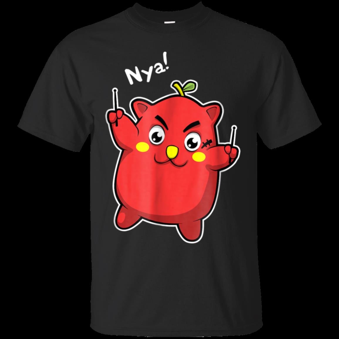 Nyango Star – Cute Japanese Chibi Mascot Metal Drummer Cotton Shirt Nyango Star – Cute Japanese Chibi Mascot Metal Drummer Cotton Shirt