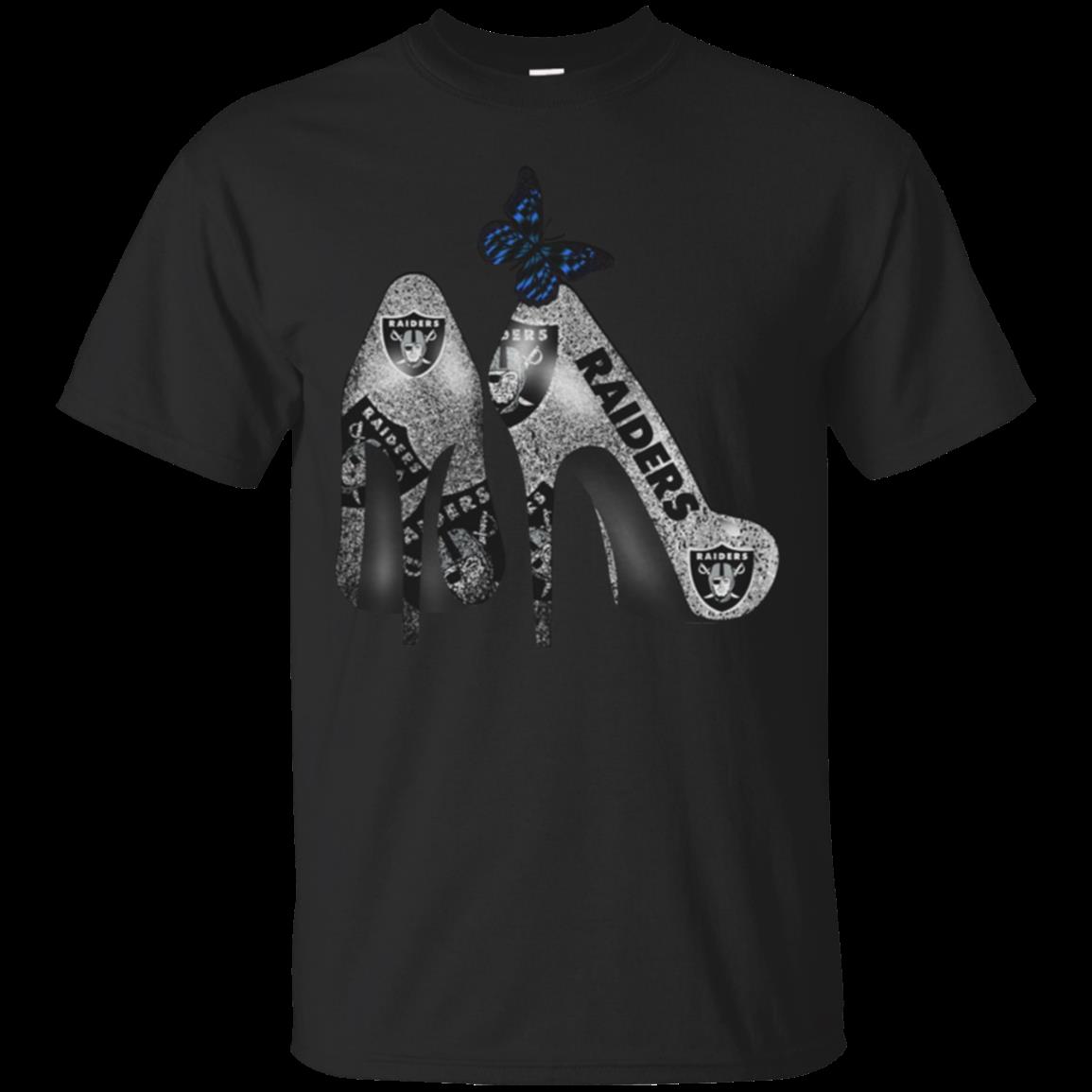 Oakland Raiders Rhinestone High Heels Shirt Cotton Shirt