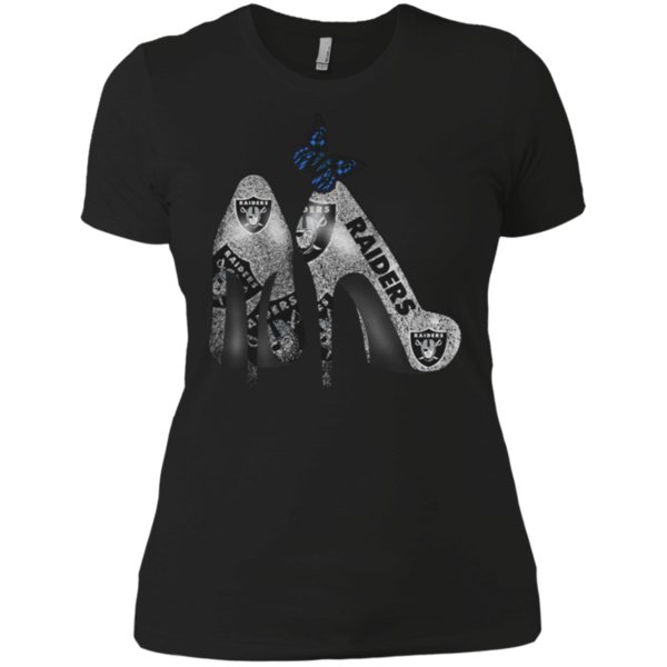 Oakland Raiders Rhinestone High Heels Shirt Ladies’ Boyfriend Shirt