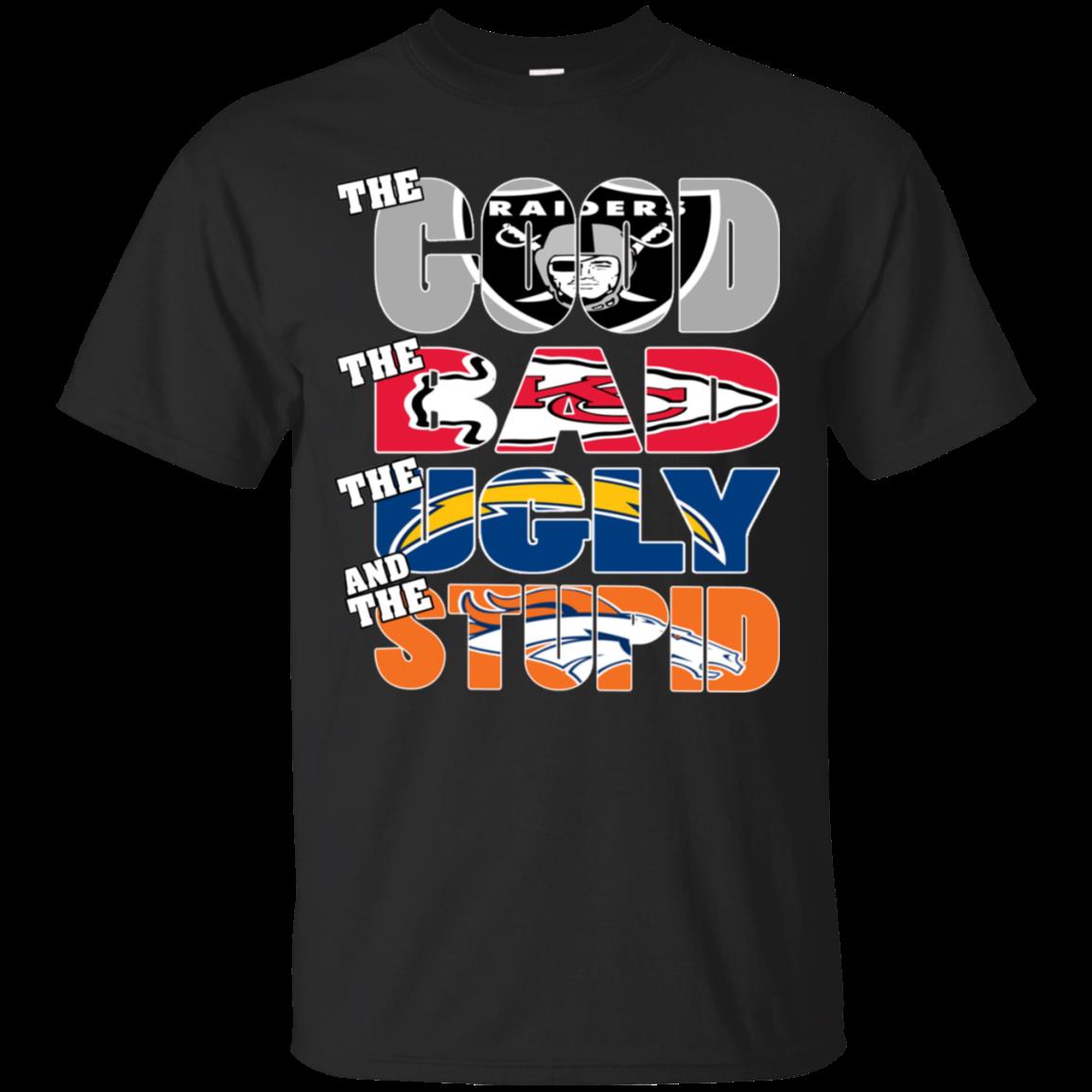 Oakland Raiders The Good The Bad The Ugly And The Stupid Christmas Ugly Sweater T Shirt Hoodies Sweatshirt