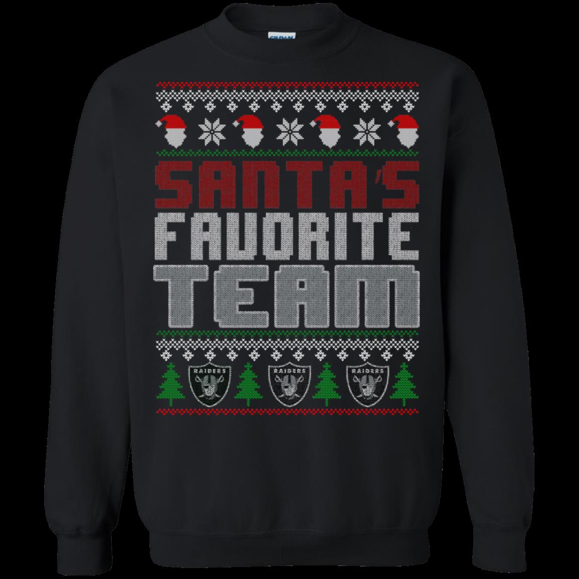 Oakland Raiders Ugly Christmas Sweater Santa Favorite Team Oakland Raiders Ugly Christmas Sweater Santa Favorite Team