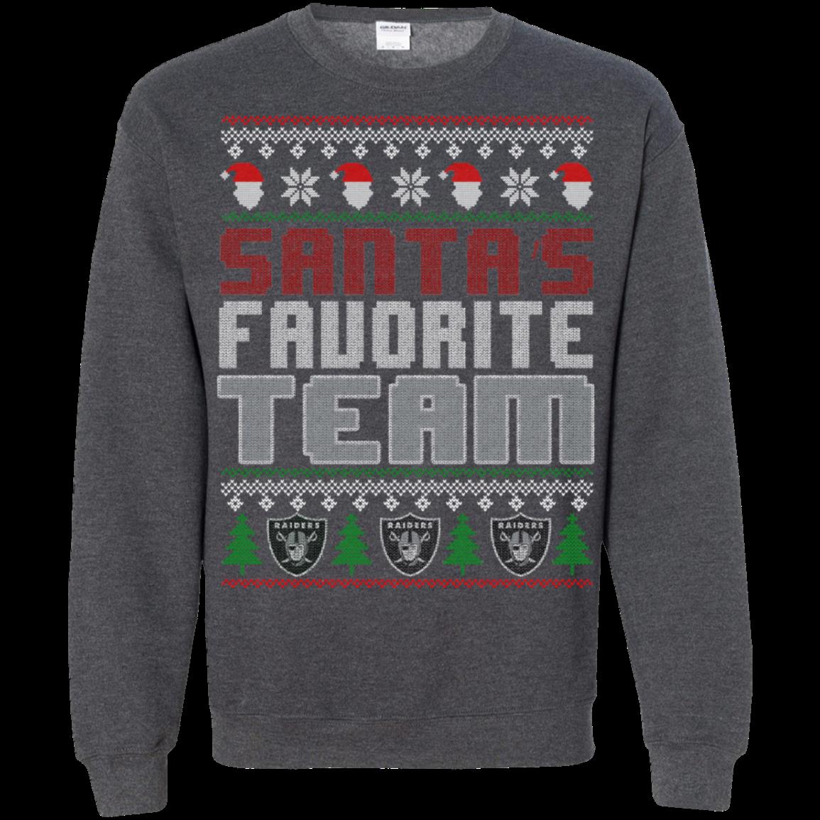 Oakland Raiders Ugly Christmas Sweater Santa Favorite Team 2 » Cool Gifts for You - Mfamilygift Oakland Raiders Ugly Christmas Sweater Santa Favorite Team 2