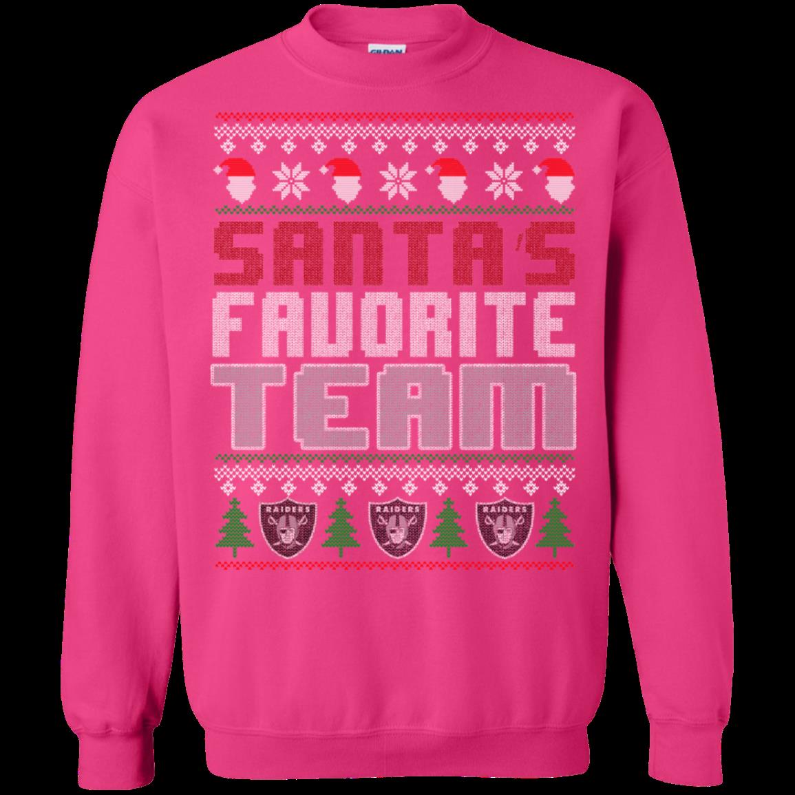 Oakland Raiders Ugly Christmas Sweater Santa Favorite Team 3 » Cool Gifts for You - Mfamilygift Oakland Raiders Ugly Christmas Sweater Santa Favorite Team 3
