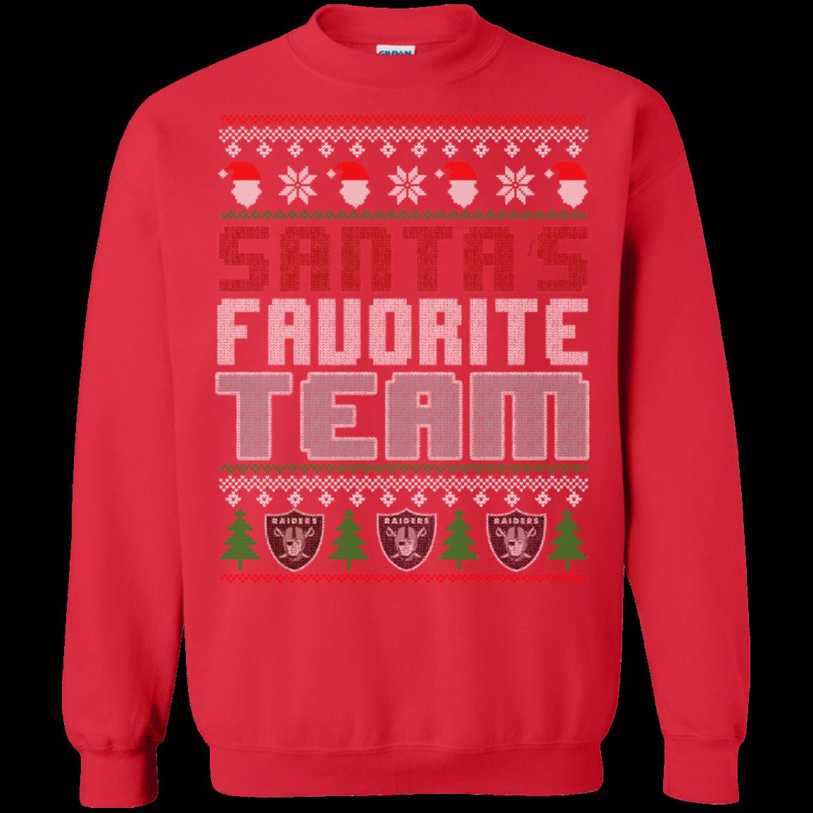 Oakland Raiders Ugly Christmas Sweater Santa Favorite Team 4 » Cool Gifts for You - Mfamilygift Oakland Raiders Ugly Christmas Sweater Santa Favorite Team 4