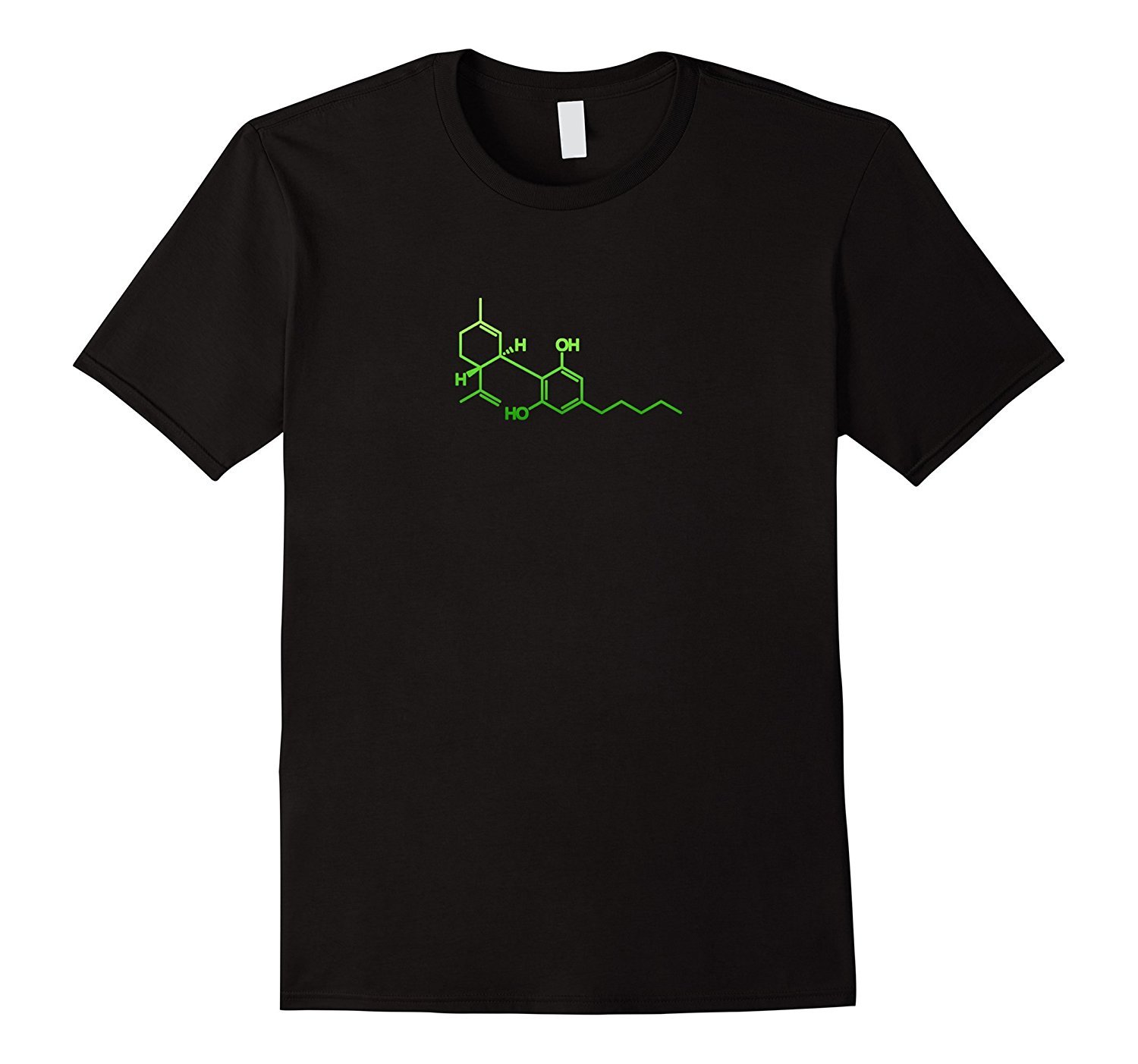 Green CBD Molecule Chemical Formula T-Shirt