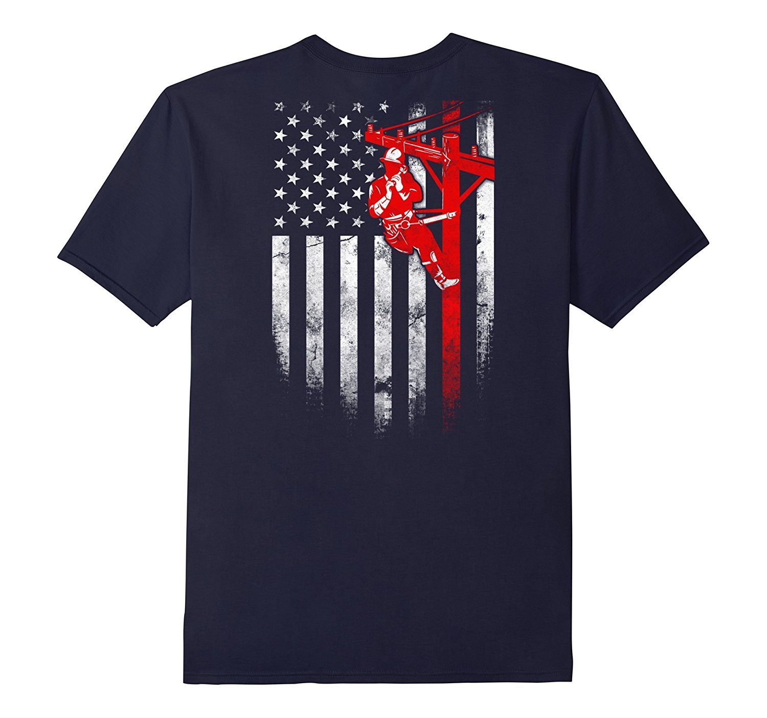 Mens Lineman Shirts Lineman American flag t shirt 1 » Cool Gifts for You - Mfamilygift Mens Lineman Shirts Lineman American flag t shirt 1