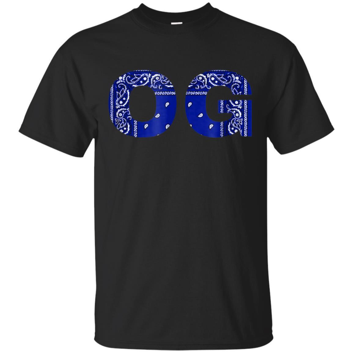 Og T Shirts For Men Original Gangster Shirt La Bandana Print