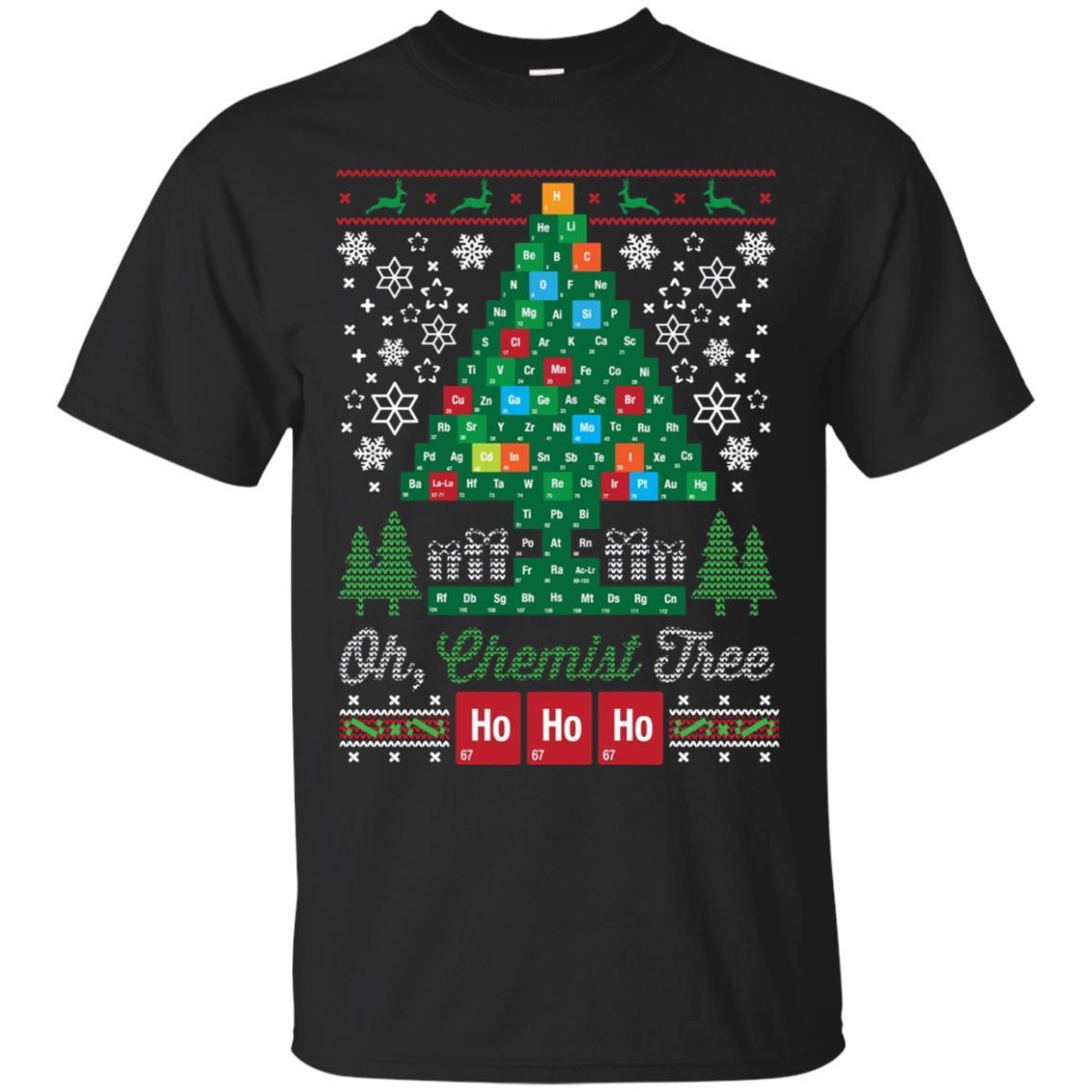 Oh Chemist Tree Merry Christmas Chemistree Long Sleeve Shirt