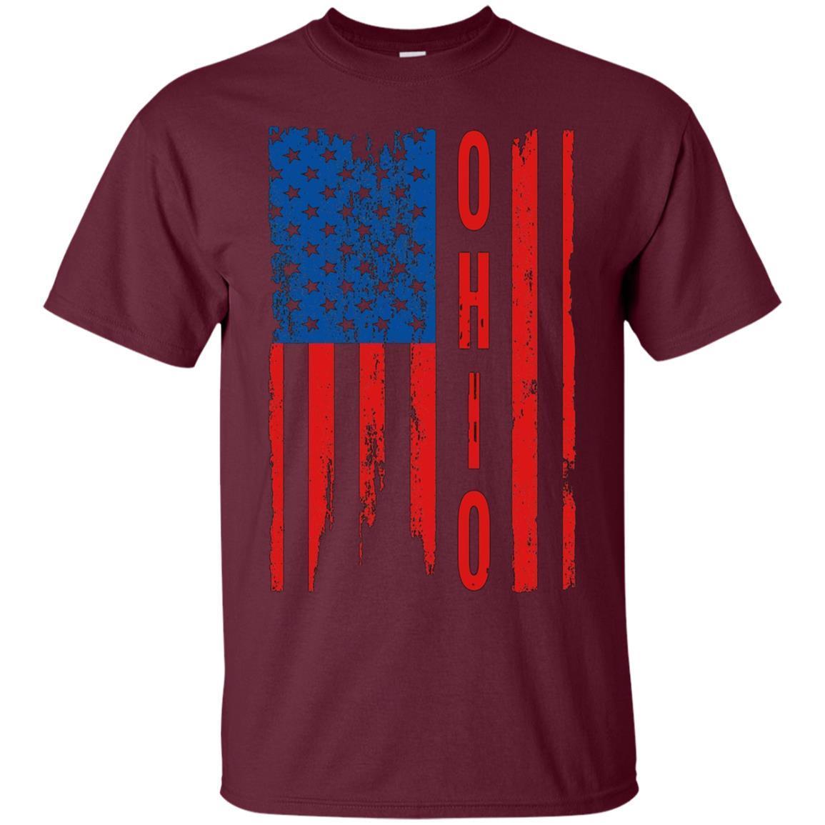 Ohio American Flag Ohio State T-shirt 2 » Cool Gifts for You - Mfamilygift Ohio American Flag Ohio State T-shirt 2