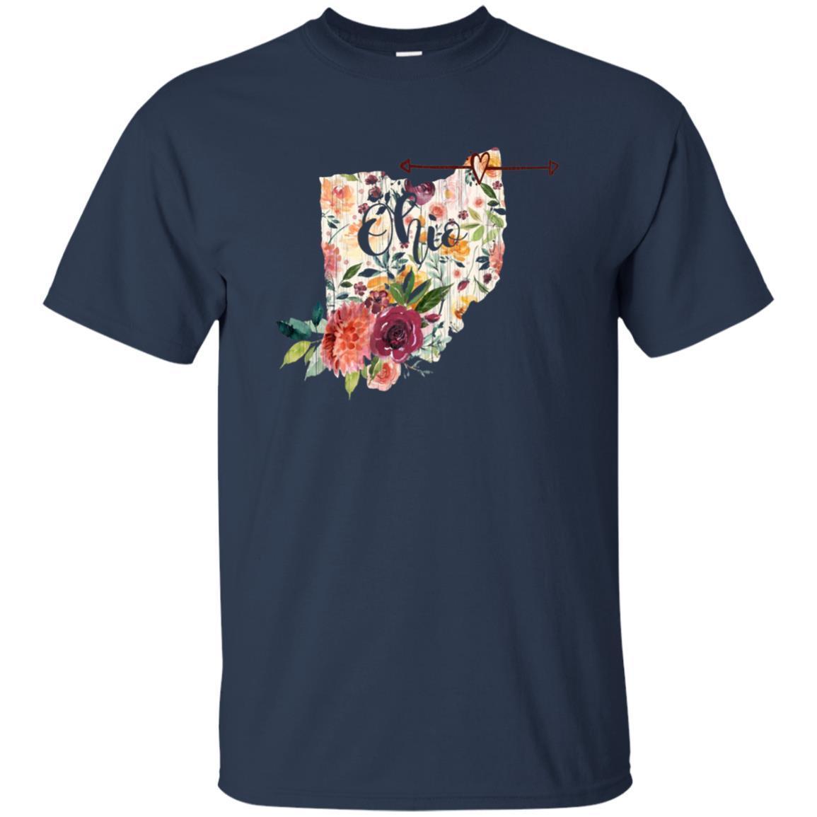 Ohio Floral Watercolor Flowers Distressed Long Sleeve Shirt 1 » Cool Gifts for You - Mfamilygift Ohio Floral Watercolor Flowers Distressed Long Sleeve Shirt 1