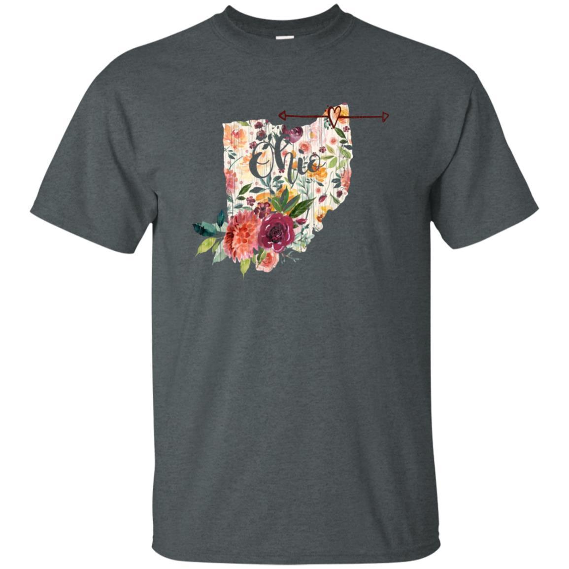 Ohio Floral Watercolor Flowers Distressed Long Sleeve Shirt 4 » Cool Gifts for You - Mfamilygift Ohio Floral Watercolor Flowers Distressed Long Sleeve Shirt 4