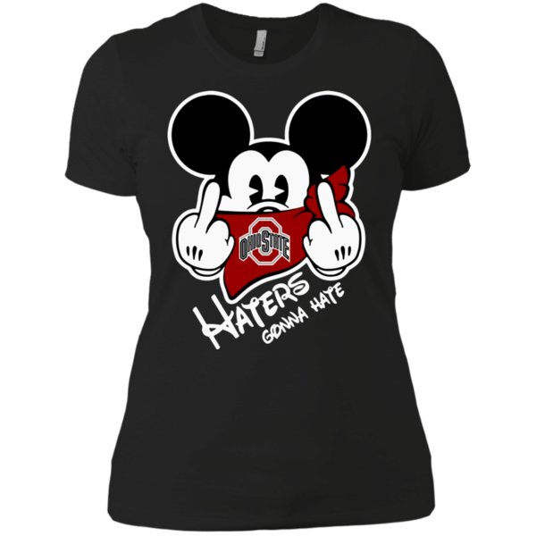 Ohio State Buckeyes Haters Gonna Hate Mickey Mouse Shirt Ladies’ Boyfriend Shirt