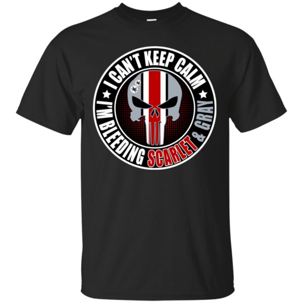 Ohio State Buckeyes Punisher Shirts Bleeding Scarlet & Gray T Shirt Hoodies Sweatshirt