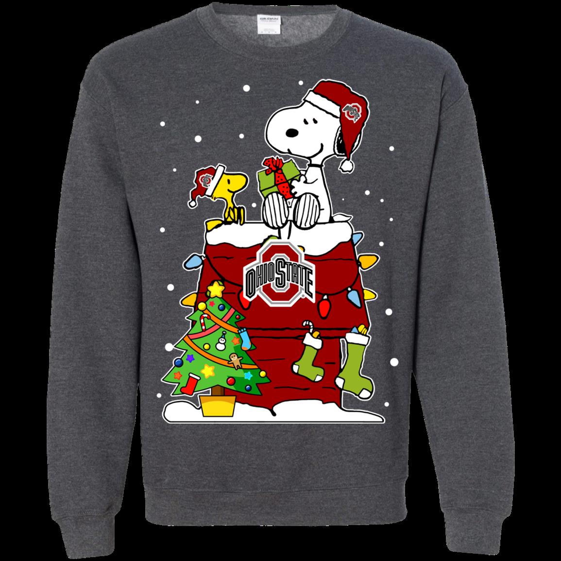 Ohio State Buckeyes Ugly Christmas Sweaters Snoopy Woodstock Hoodies Sweatshirts 2 » Cool Gifts for You - Mfamilygift Ohio State Buckeyes Ugly Christmas Sweaters Snoopy Woodstock Hoodies Sweatshirts 2