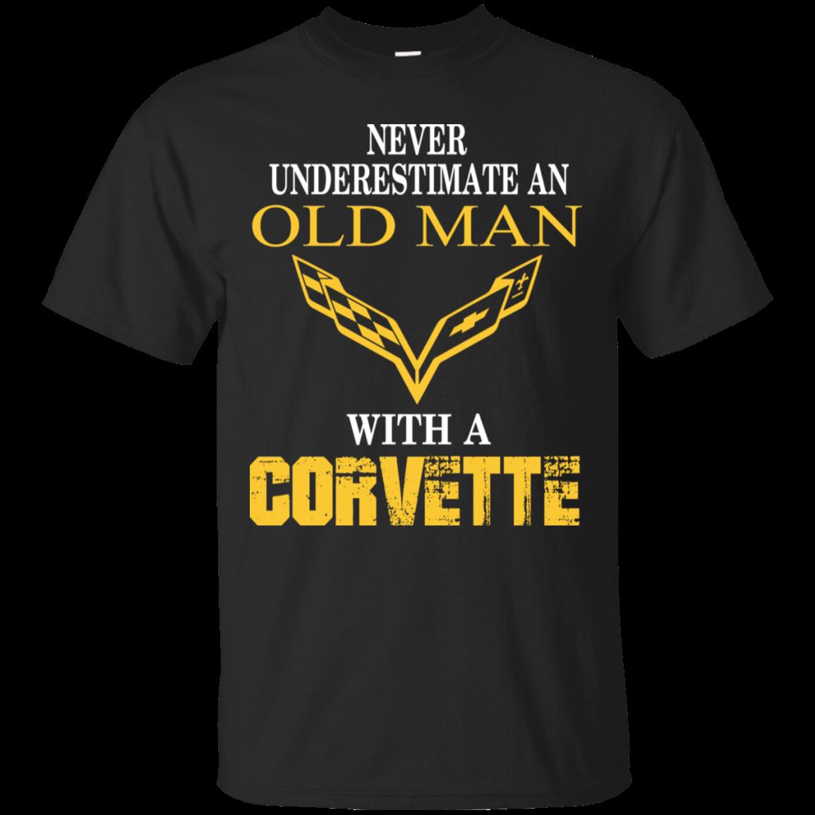 Old Man Corvette Never Underestimate Old Man With A Corvette T Shirt Hoodies Sweatshirt