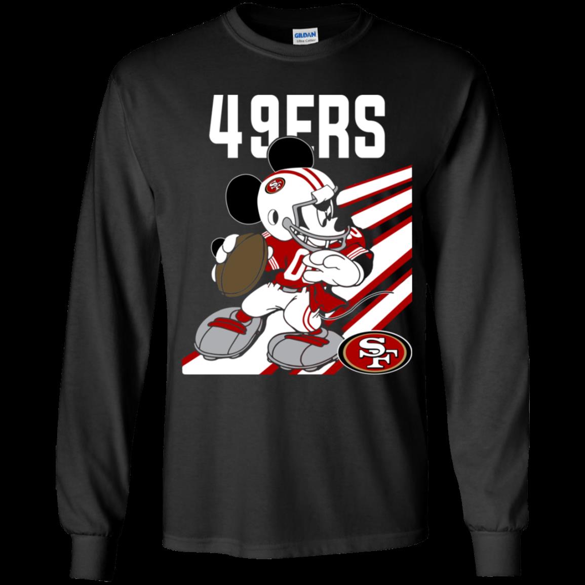 San Francisco 49Ers Mickey Mouse Disney Nfl Shirt Youth Ls Shirt